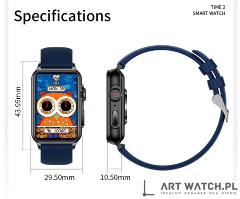 Smartwatch Damski RUBICON RNCF06 Black SMARUB215