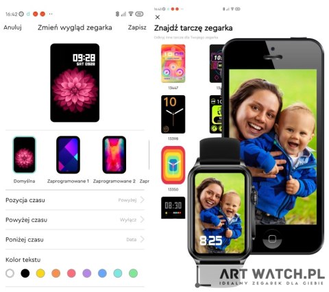 Smartwatch Damski RUBICON RNCF06 Tytan/Orange SMARUB221