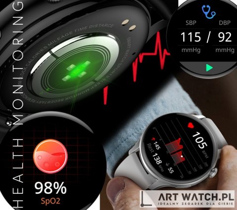 Smartwatch Damski RUBICON RNCF10 Silver/Grey SMARUB238