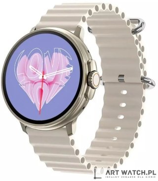 Smartwatch Damski RUBICON RNCF15 Tytan/Light Latte SMARUB260