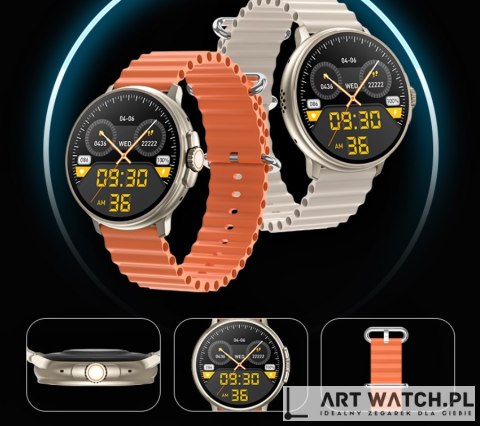 Smartwatch Damski RUBICON RNCF15 Tytan/Light Latte SMARUB260