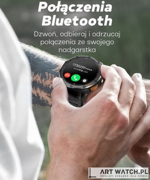 Smartwatch Męski GRAVITY GPS GT24-1 Czarny Pasek Silikonowy + Granatowy Pasek Silikonowy