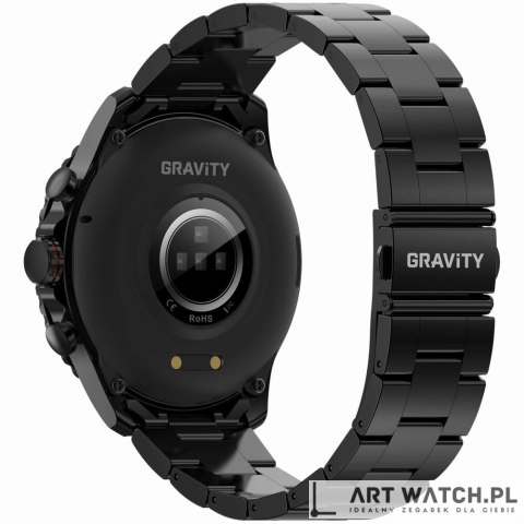 Smartwatch Męski GRAVITY GT16-2 Black / Czarna Bransoleta