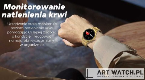 Smartwatch Męski GRAVITY GT16-2 Black / Czarna Bransoleta