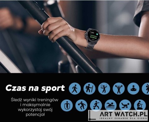 Smartwatch Męski GRAVITY GT16-2 Black / Czarna Bransoleta