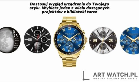 Smartwatch Męski GRAVITY GT16-2 Black / Czarna Bransoleta
