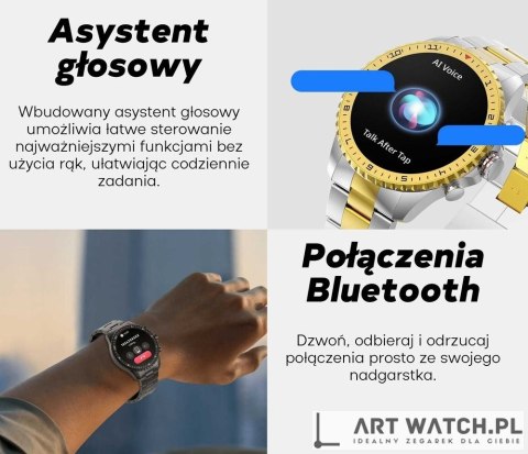 Smartwatch Męski GRAVITY GT16-2 Black / Czarna Bransoleta