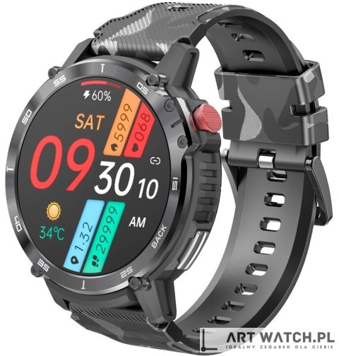 Smartwatch Męski RUBICON RNCF08 Black/Moro SMARUB232