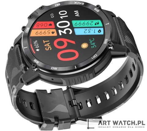 Smartwatch Męski RUBICON RNCF08 Black/Moro SMARUB232