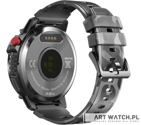 Smartwatch Męski RUBICON RNCF08 Black/Moro SMARUB232