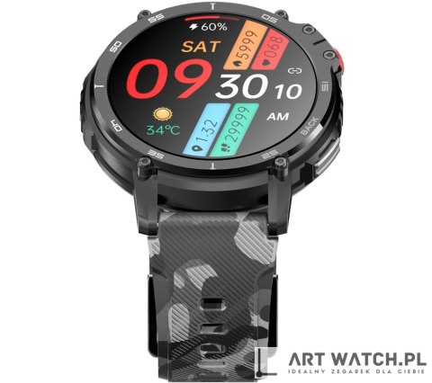 Smartwatch Męski RUBICON RNCF08 Black/Moro SMARUB232