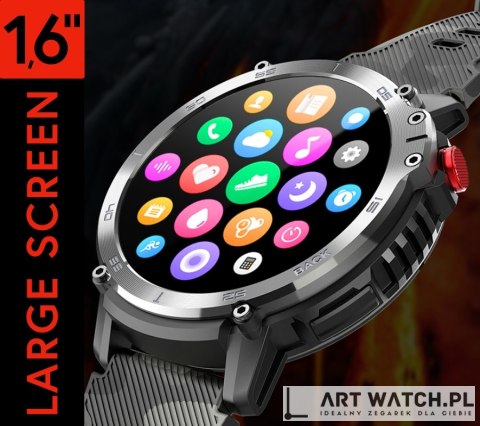 Smartwatch Męski RUBICON RNCF08 Black/Moro SMARUB232