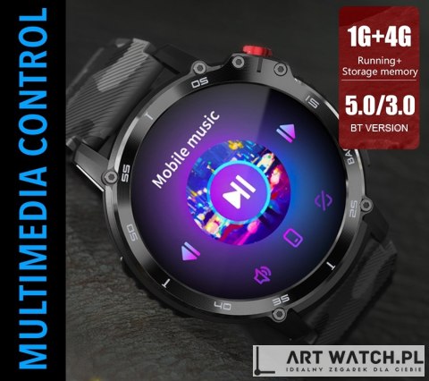Smartwatch Męski RUBICON RNCF08 Black/Moro SMARUB232