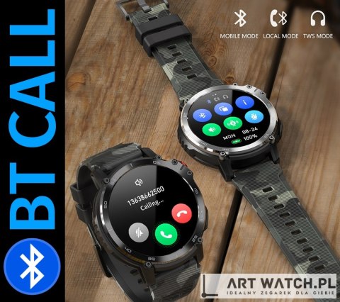 Smartwatch Męski RUBICON RNCF08 Black/Moro SMARUB232