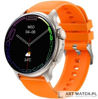Smartwatch Męski RUBICON RNCF12 Tytan/Orange SMARUB245