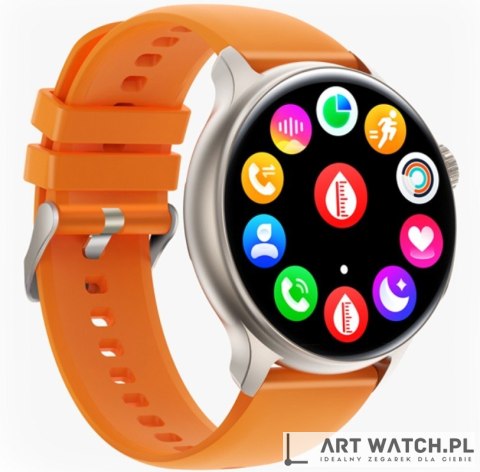 Smartwatch Męski RUBICON RNCF12 Tytan/Orange SMARUB245