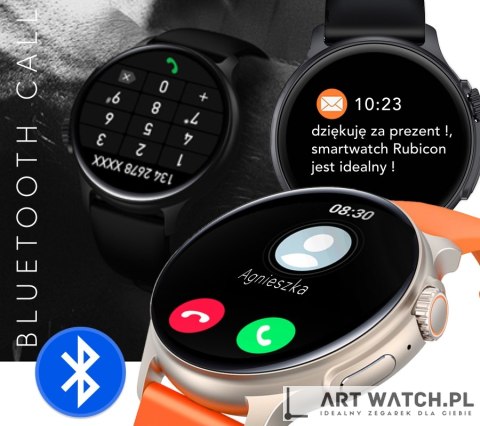 Smartwatch Męski RUBICON RNCF12 Tytan/Orange SMARUB245