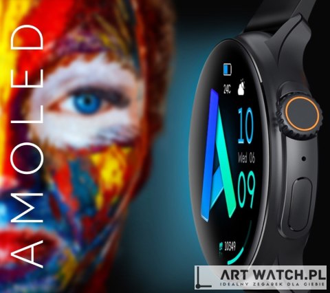 Smartwatch Męski RUBICON RNCF12 Tytan/Orange SMARUB245
