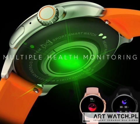 Smartwatch Męski RUBICON RNCF12 Tytan/Orange SMARUB245