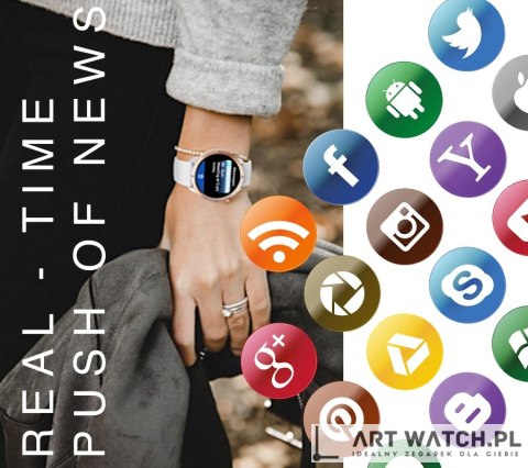 Smartwatch RUBICON RNCF14 Silver/White SMARUB252