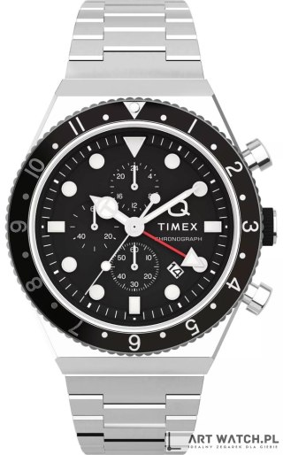 Zegarek Męski TIMEX Q Timex 3-Time Zone Chronograph TW2V69800 + BOX