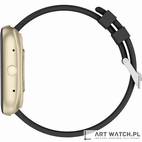 Smartwatch Damski GRAVITY GT18-7 Beżowy Pasek Silikonowy + Czarny Pasek