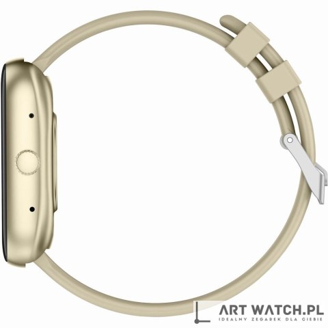 Smartwatch Damski GRAVITY GT18-7 Beżowy Pasek Silikonowy + Czarny Pasek