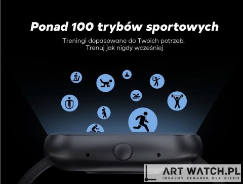 Smartwatch Damski GRAVITY GT18-7 Beżowy Pasek Silikonowy + Czarny Pasek