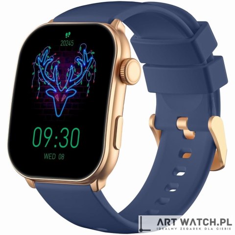 Smartwatch Damski GRAVITY GT28-8 Pasek + Bransoleta Różowe złoto Granatowy