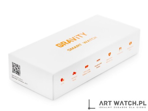 Smartwatch Damski GRAVITY GT28-8 Pasek + Bransoleta Różowe złoto Granatowy