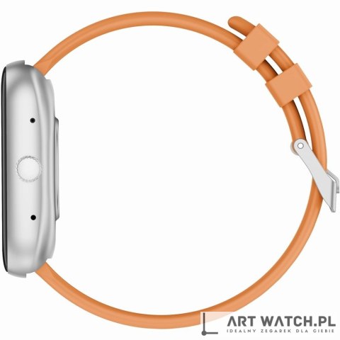 Smartwatch Męski GRAVITY GT18-4 Pomarańczowy Pasek Silikonowy + Czarny Pasek