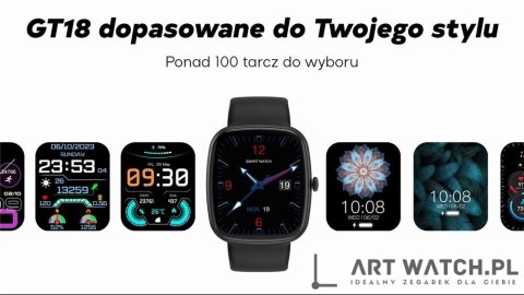 Smartwatch Męski GRAVITY GT18-4 Pomarańczowy Pasek Silikonowy + Czarny Pasek