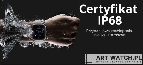 Smartwatch Męski GRAVITY GT18-4 Pomarańczowy Pasek Silikonowy + Czarny Pasek