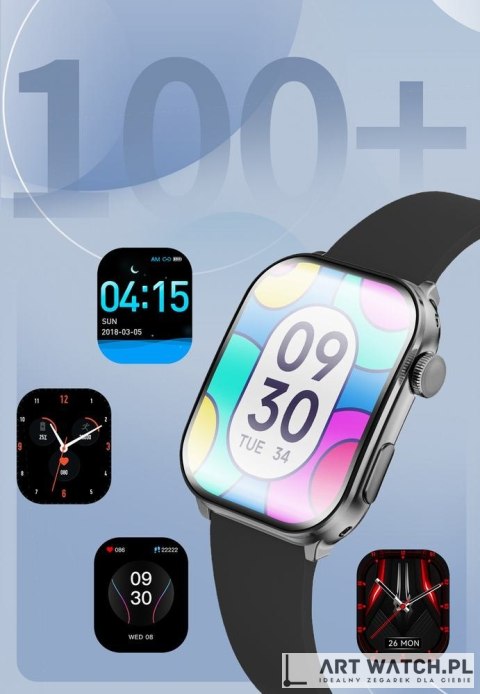 Smartwatch Męski GRAVITY GT28-1 Pasek + Bransoleta Czarny