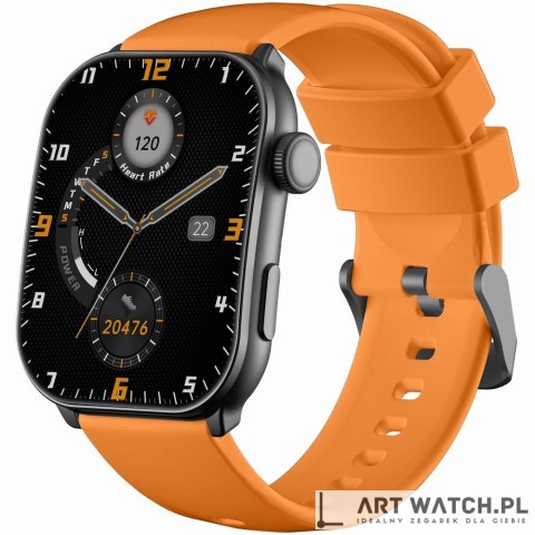 Smartwatch Męski GRAVITY GT28-2 Pasek + Bransoleta Pomarańczowo Czarny