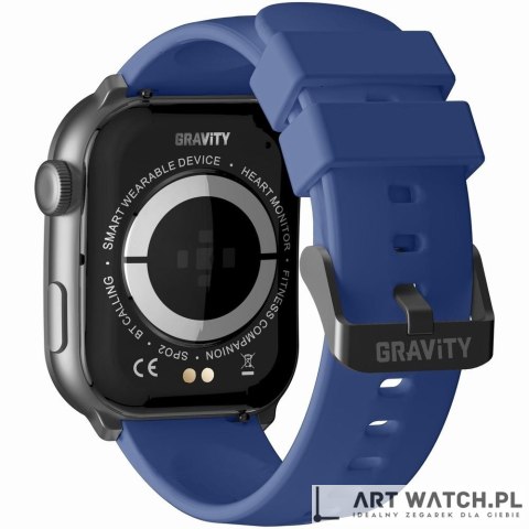 Smartwatch Męski GRAVITY GT28-3 Pasek + Bransoleta Granatowo Czarny