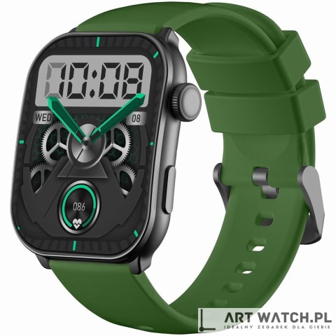 Smartwatch Męski GRAVITY GT28-4 Pasek + Bransoleta Zielono Czarny