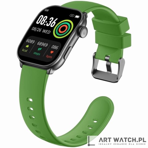 Smartwatch Męski GRAVITY GT28-4 Pasek + Bransoleta Zielono Czarny