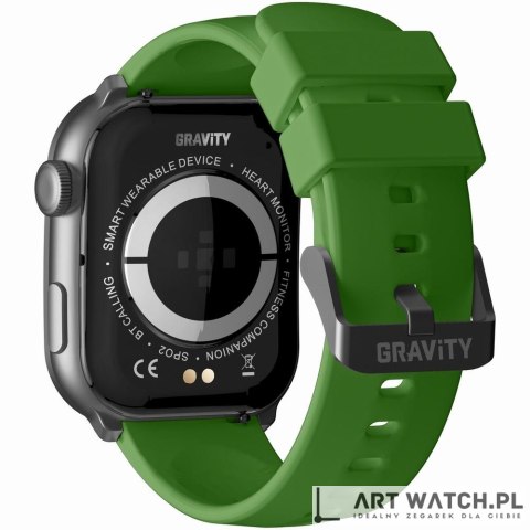 Smartwatch Męski GRAVITY GT28-4 Pasek + Bransoleta Zielono Czarny