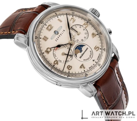Zegarek Męski ZEPPELIN LZ121 Mediterranee Moonphase 9636-5 + BOX