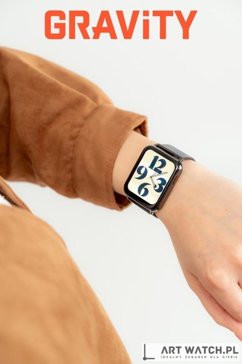 Smartwatch Gravity Biało Czarny 2 Paski GT17-8