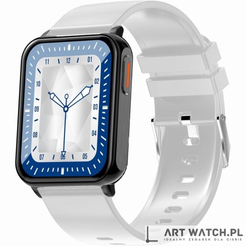 Smartwatch Gravity Biało Czarny 2 Paski GT17-8