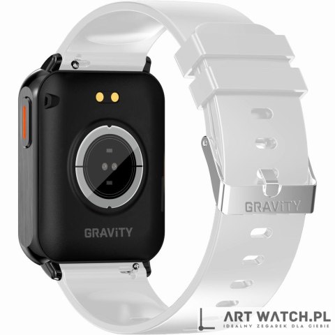 Smartwatch Gravity Biało Czarny 2 Paski GT17-8