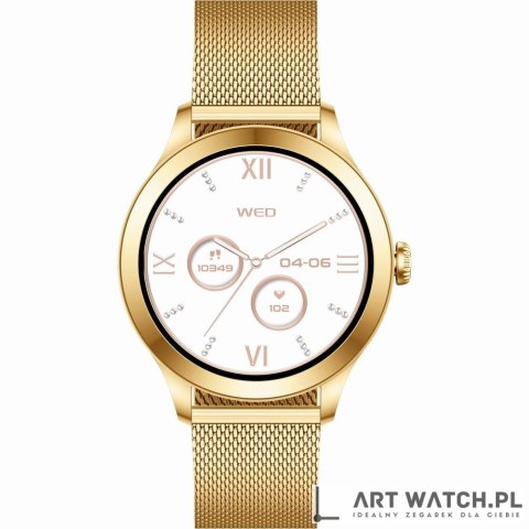 Smartwatch Gravity Biało Złoty 2 Paski GT25-2 PRO