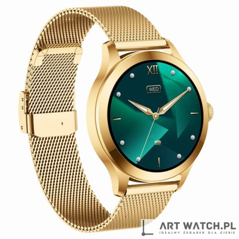 Smartwatch Gravity Biało Złoty 2 Paski GT25-2 PRO