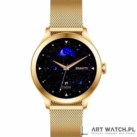 Smartwatch Gravity Biało Złoty 2 Paski GT25-2 PRO