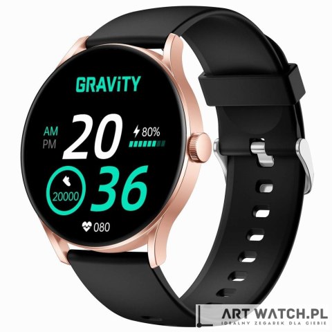 Smartwatch Gravity Czarno Różowy GT2-2 PRO