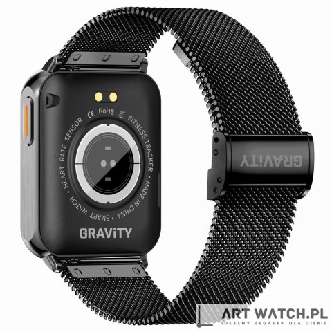Smartwatch Gravity Czarny 2 Paski GT17-7