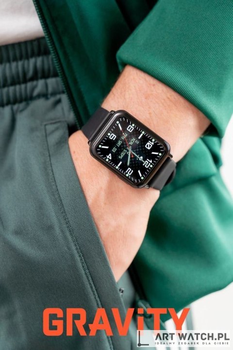 Smartwatch Gravity Czarny 2 Paski GT17-7
