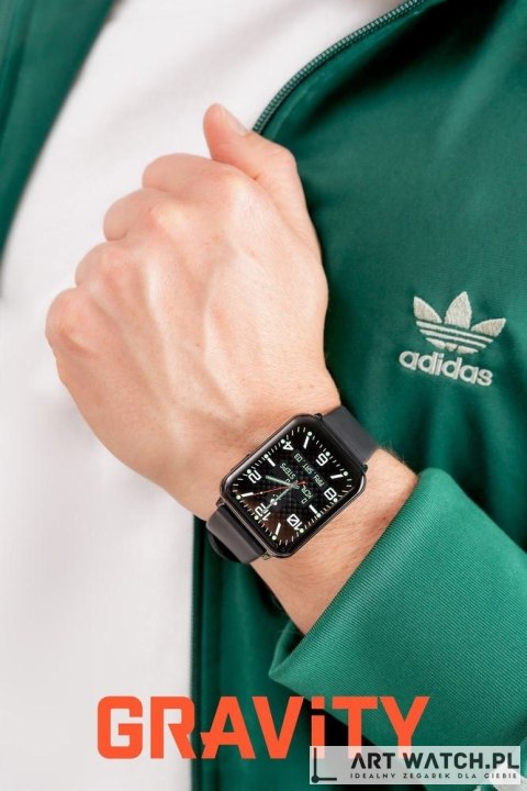 Smartwatch Gravity Czarny 2 Paski GT17-7